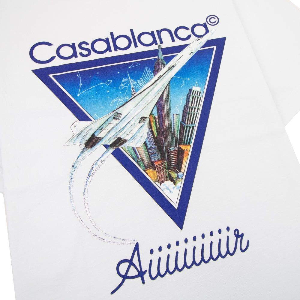 Casablanca T-Shirt aus weißer Baumwolle