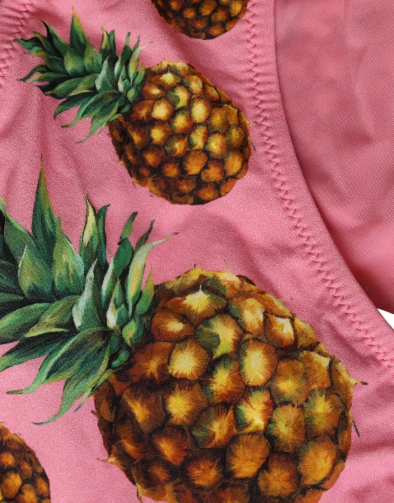Dolce &amp; Gabbana Pink Pineapple Swimsuit Bikini Bottom Swimwear