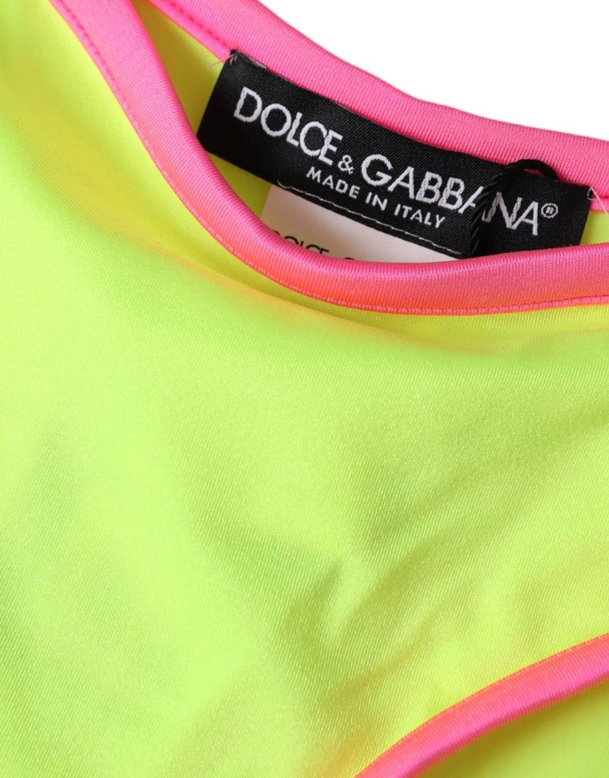 Dolce &amp; Gabbana keltainen vaaleanpunainen nailoninen uimahousujen alaosa Beachwear bikinit