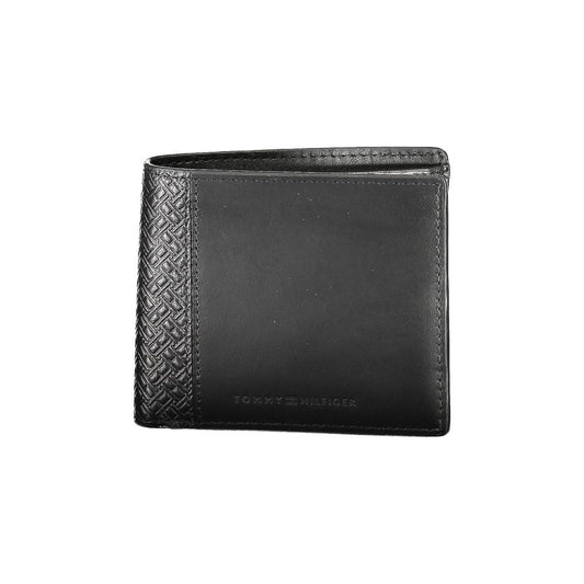 Tommy Hilfiger Schwarzes Leder Herren Portemonnaie