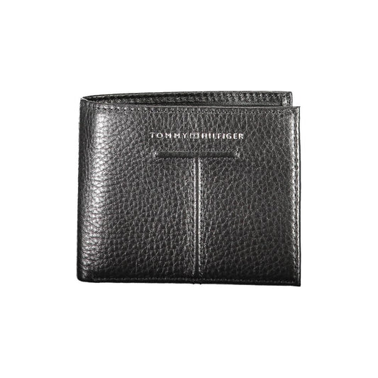 Tommy Hilfiger Schwarzes Leder Herren Portemonnaie