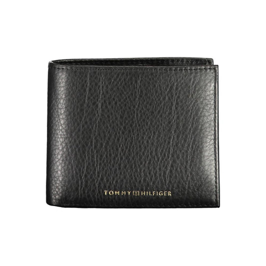 Tommy Hilfiger Schwarzes Leder Herren Portemonnaie