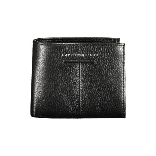 Tommy Hilfiger Schwarzes Leder Herren Portemonnaie