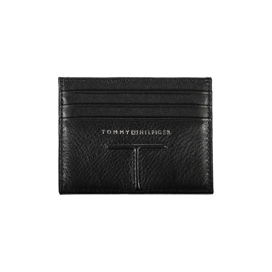 Tommy Hilfiger Schwarzes Leder Herren Portemonnaie