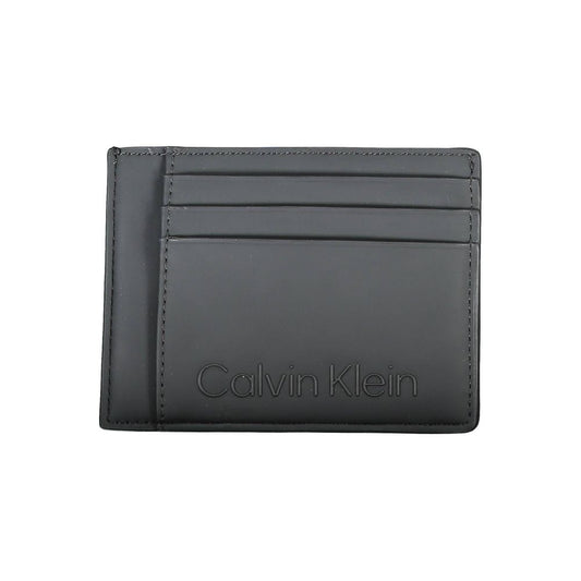 Calvin Klein Schwarzes Polyester Herren Portemonnaie