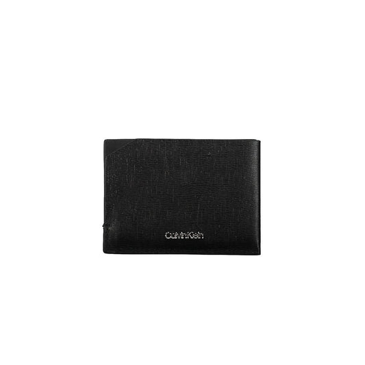 Calvin Klein Schwarzes Leder Herren Portemonnaie