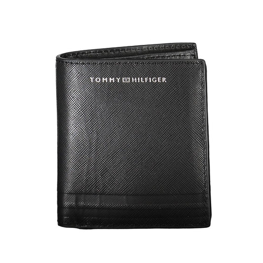 Tommy Hilfiger Schwarzes Leder Herren Portemonnaie