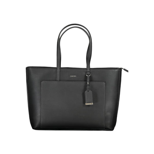 Calvin Klein Schwarze Polyester Handtasche