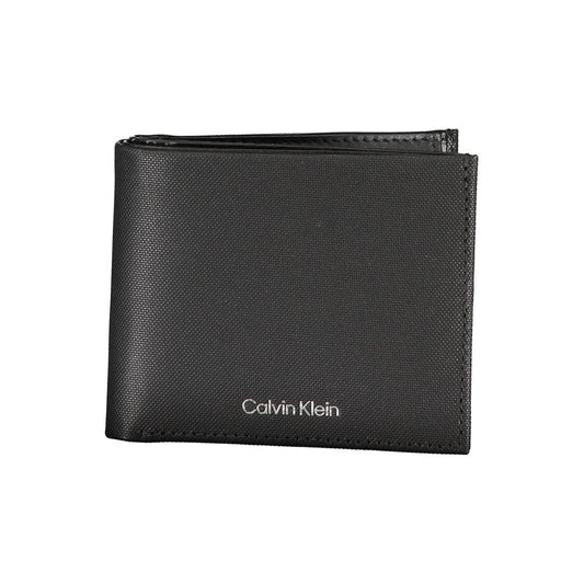 Calvin Klein Elegantes Portemonnaie aus schwarzem Leder mit RFID-Block