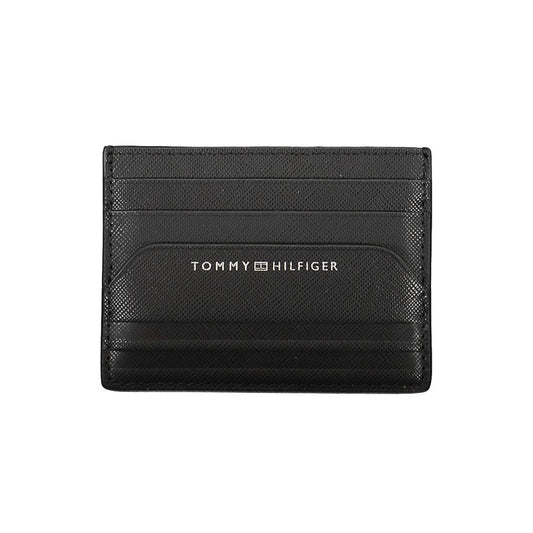 Tommy Hilfiger Schwarzes Leder Herren Portemonnaie