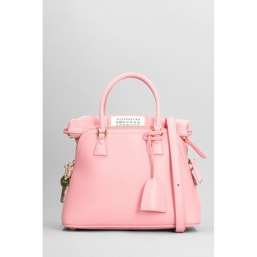 Maison Margiela Rosa Leder Crossbody Tasche