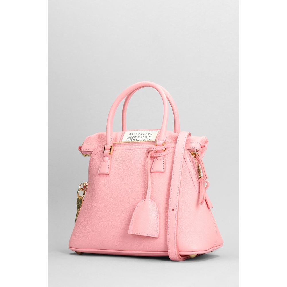 Maison Margiela Rosa Leder Crossbody Tasche