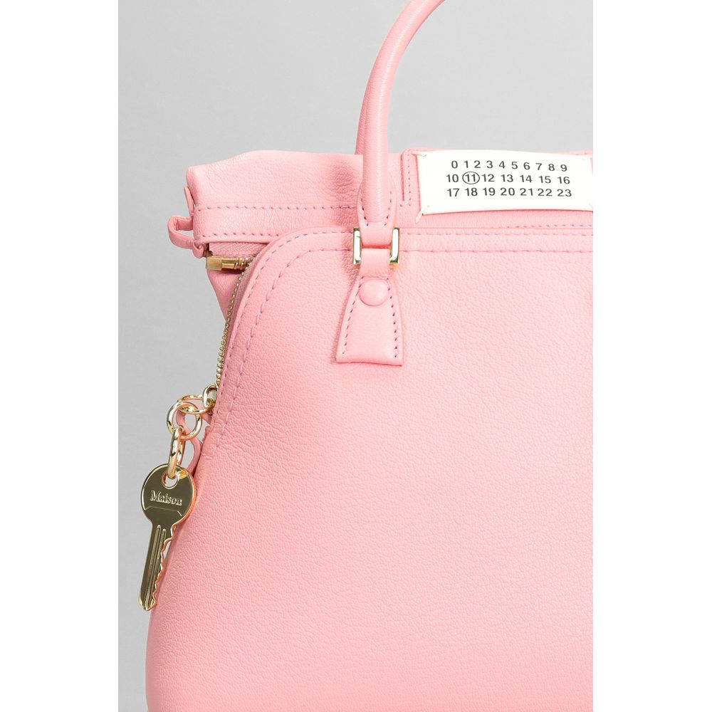 Maison Margiela Rosa Leder Crossbody Tasche