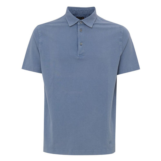 Corneliani Marineblaues Baumwoll-Poloshirt