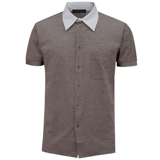 Corneliani bicolor elastane polo shirt