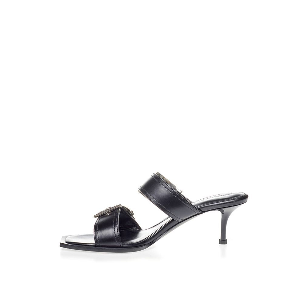 Alexander McQueen Elevate your steps in timeless black leather sandals