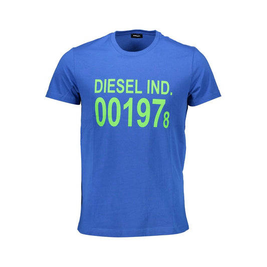 Diesel Blau Baumwolle Männer T-Shirt