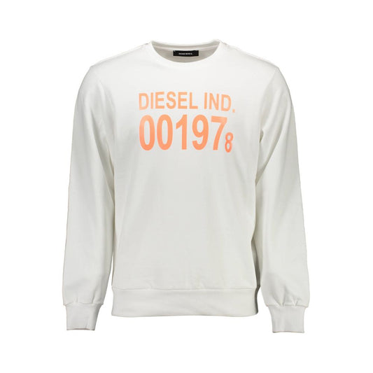 Diesel Herrenpullover aus weißer Baumwolle