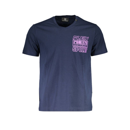 Plein Sport Blau Baumwolle Männer T-Shirt