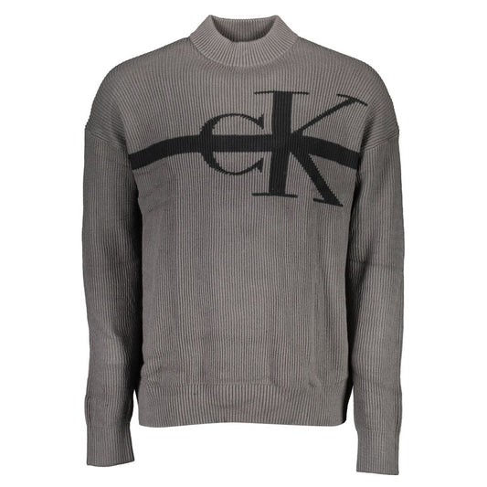 Calvin Klein Grauer Baumwollpullover für Männer