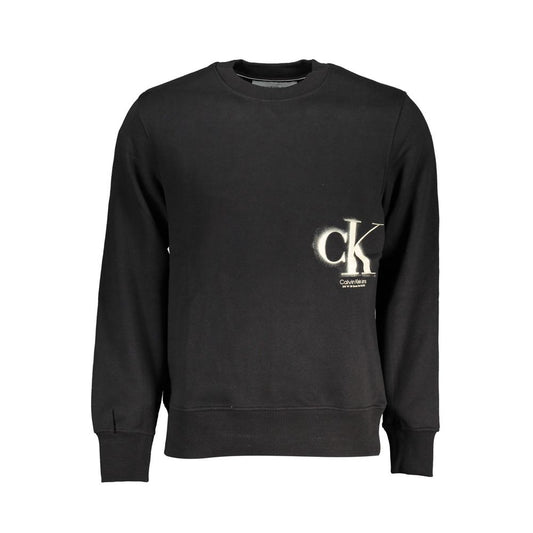 Calvin Klein Schwarzer Baumwollpullover für Männer