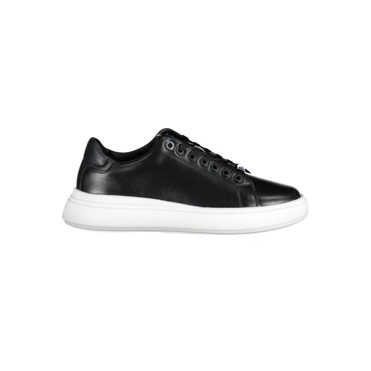 Calvin Klein Schwarzes Leder Damen Sneaker