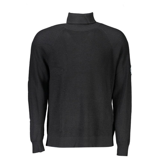 Calvin Klein Hochgeschlossener Wollpullover mit Logo-Applikation