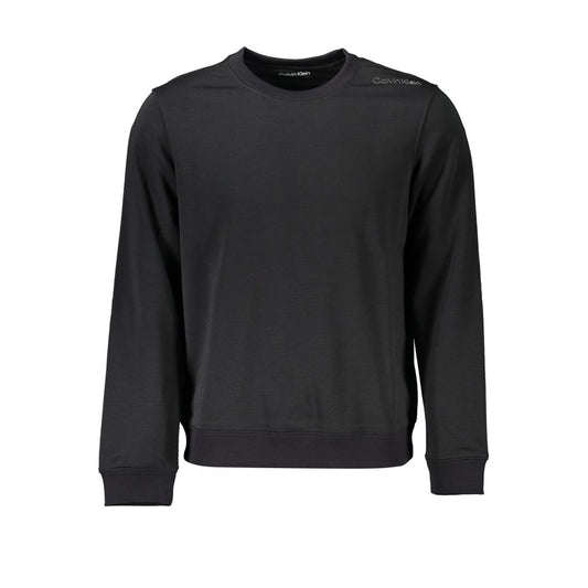 Calvin Klein Schlanker schwarzer Pullover mit Rundhalsausschnitt