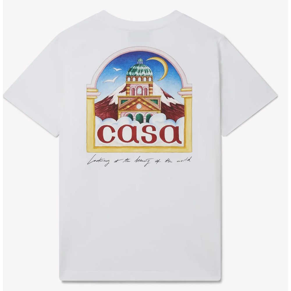 Casablanca T-Shirt für Männer aus weißer Baumwolle