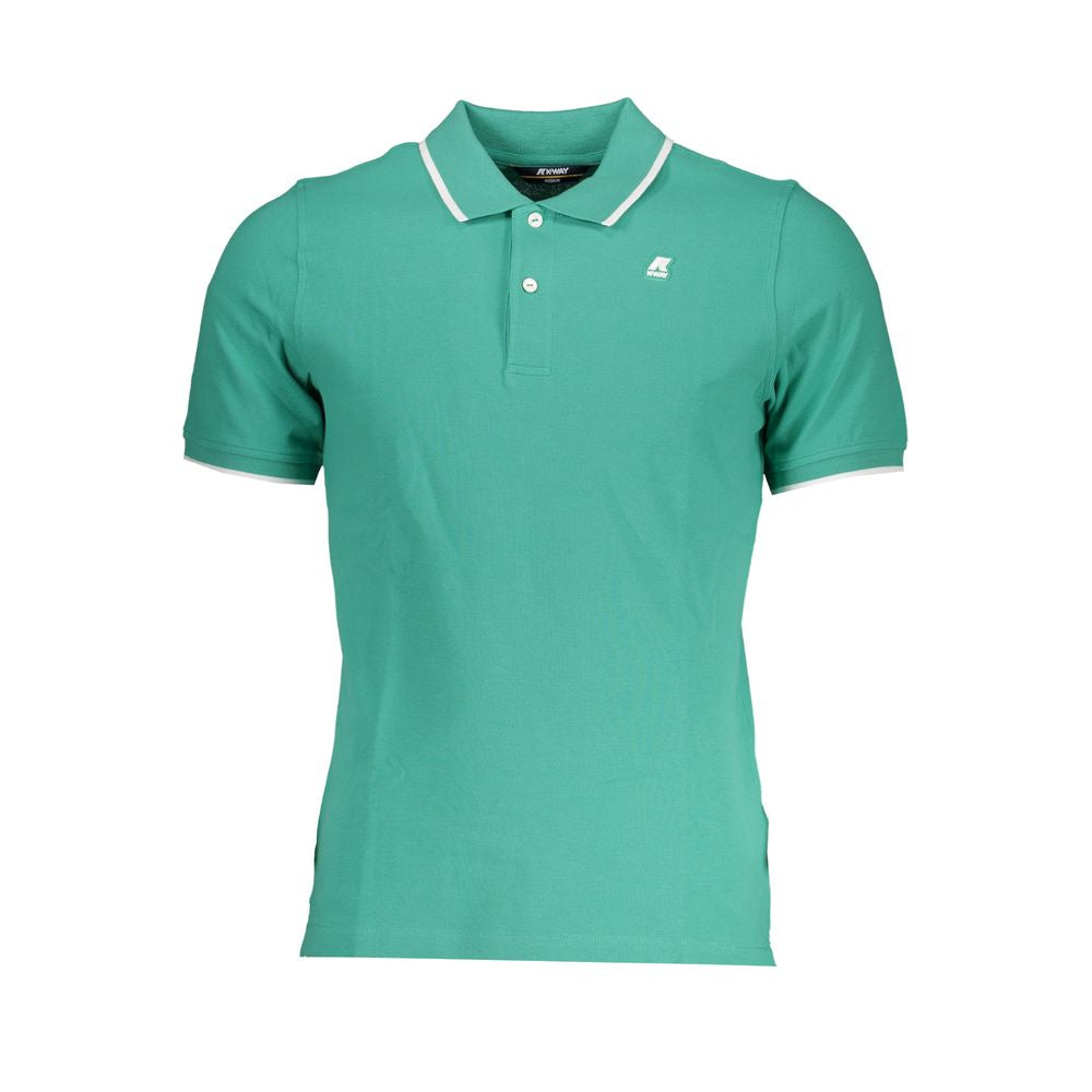 K-WAY Elegantes grünes Baumwoll-Stretch-Poloshirt