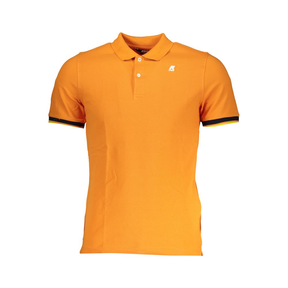 K-WAY Polo in leuchtendem Orange mit Kontrastdetails