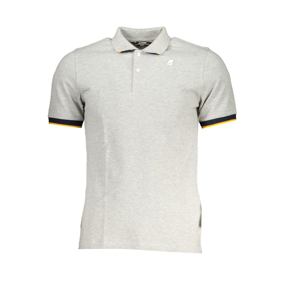 K-WAY Graues Baumwoll-Poloshirt