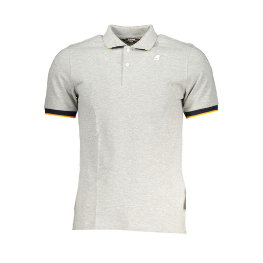 K-WAY Graues Baumwoll-Poloshirt