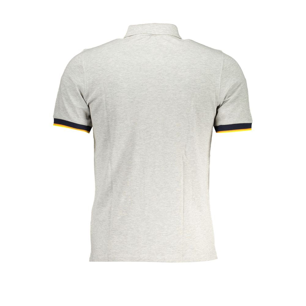 K-WAY Graues Baumwoll-Poloshirt