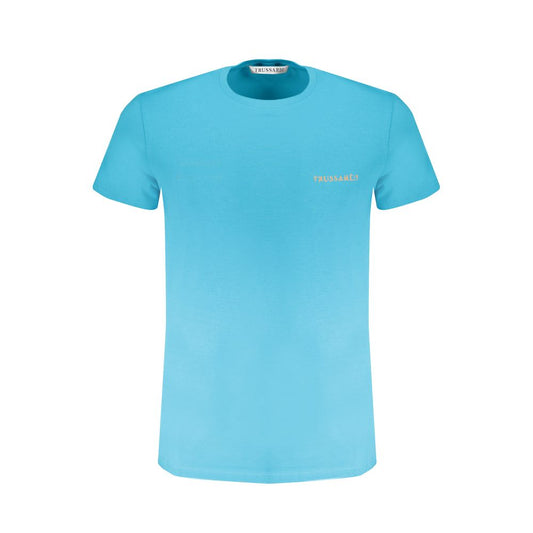 Trussardi Hellblaues T-Shirt aus Baumwolle