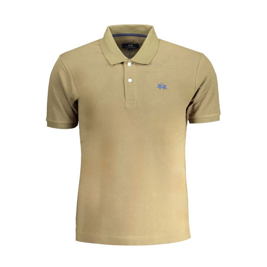 La Martina Grünes Baumwoll-Poloshirt