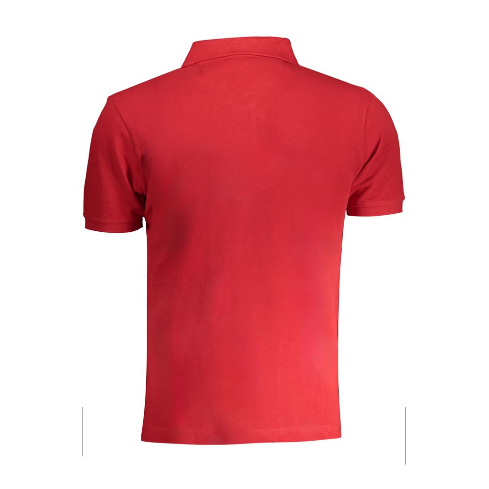 La Martina Rotes Baumwoll-Poloshirt