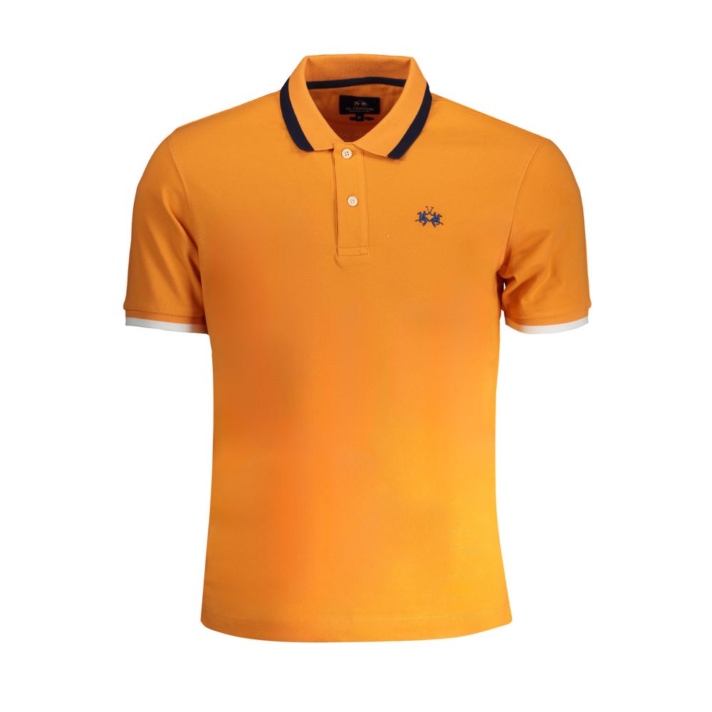 La Martina Orangefarbenes Baumwoll-Poloshirt