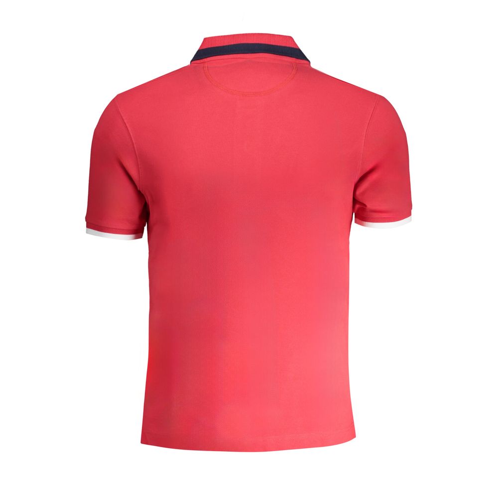 La Martina Rotes Baumwoll-Poloshirt