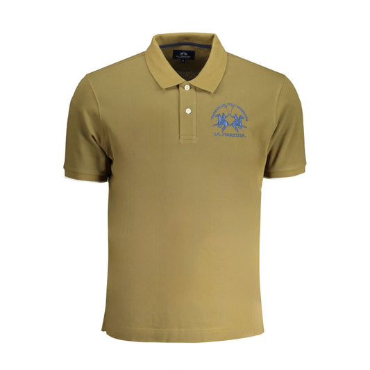 La Martina Grünes Baumwoll-Poloshirt