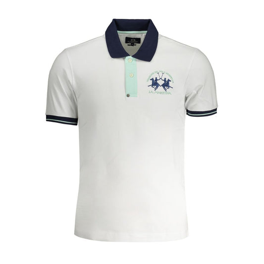 La Martina Weißes Baumwoll-Poloshirt