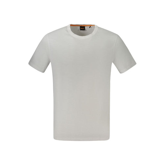 Hugo Boss Weißes Baumwolle Männer T-Shirt