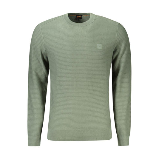 Hugo Boss Grüner Baumwollpullover für Männer