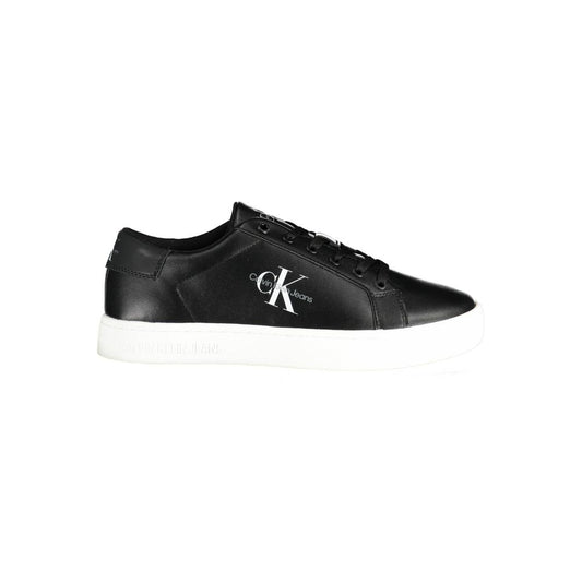 Calvin Klein Schwarzes Leder Herren Sneaker