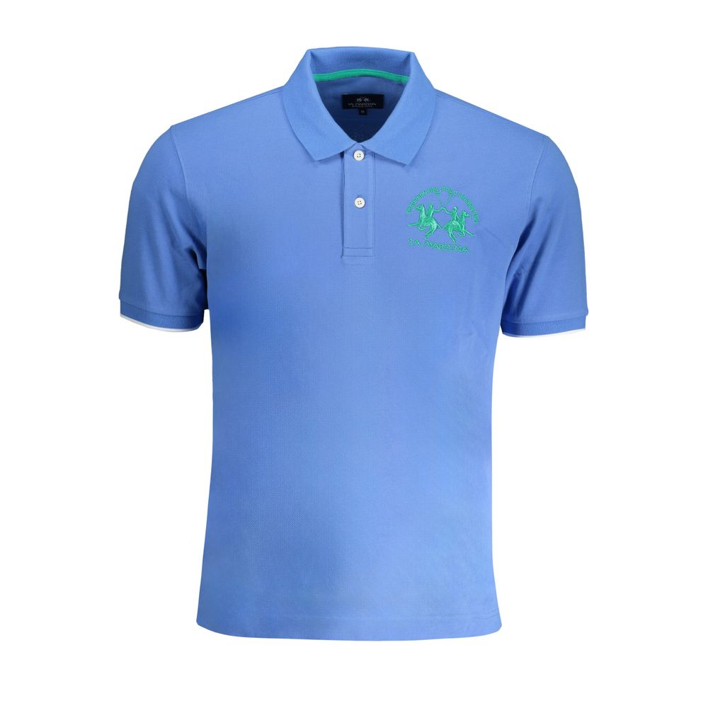 La Martina Hellblaues Baumwoll-Poloshirt