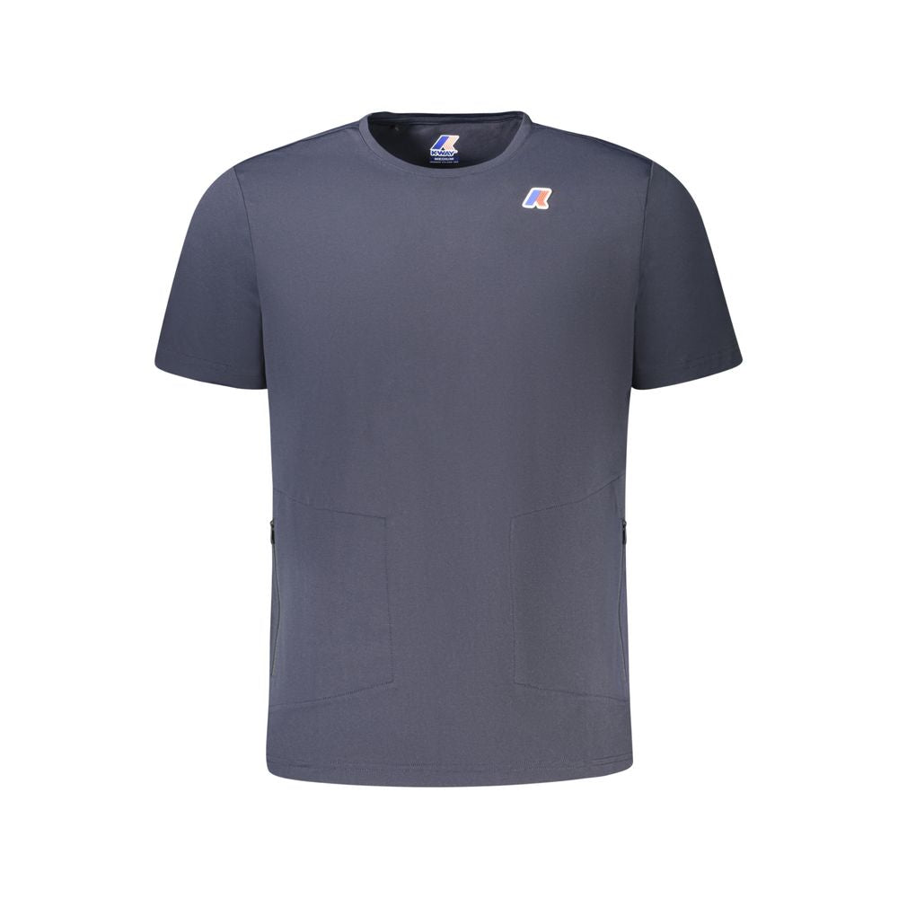 K-WAY Blaues Polyester Herren T-Shirt