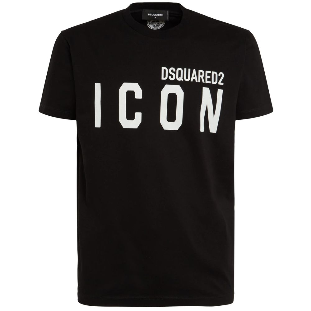 Dsquared² Schwarzes T-Shirt aus Baumwolle