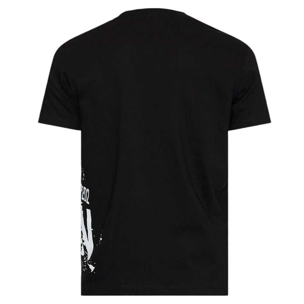 Dsquared² Schwarzes T-Shirt aus Baumwolle