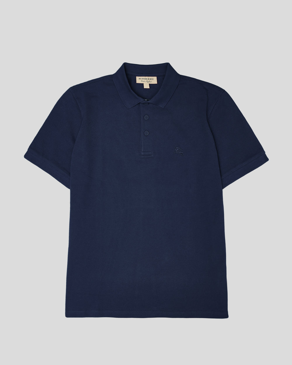 Burberry Marineblaues Polohemd mit Kragen aus Baumwolle