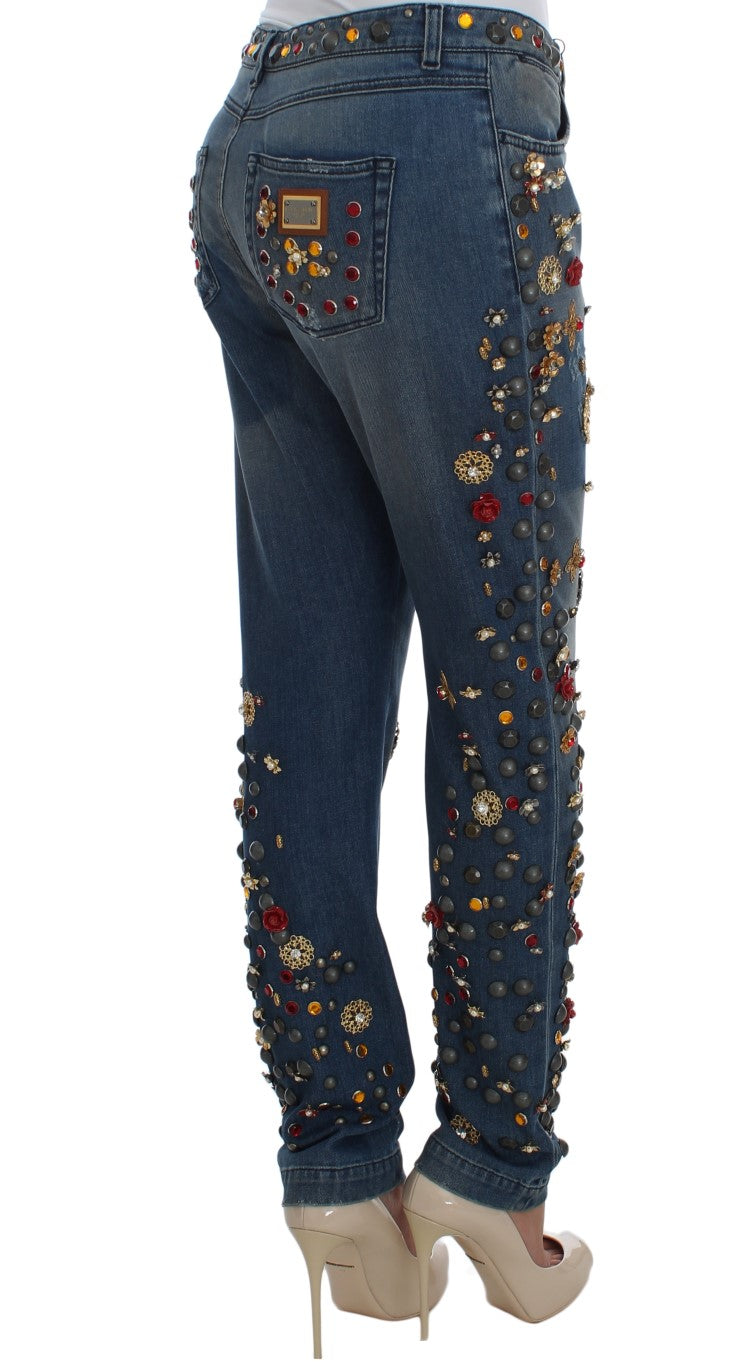 Dolce &amp; Gabbana Enchanted Sicily Embellished Boyfriend Jeans